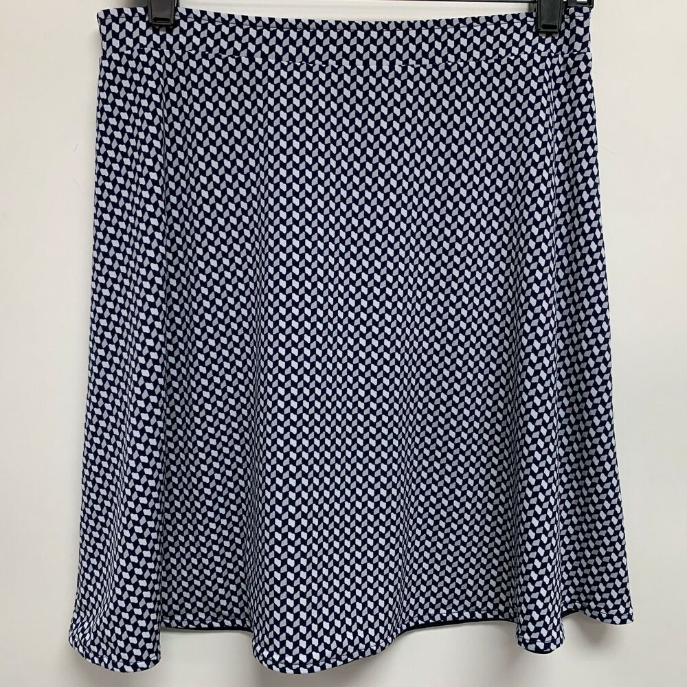 41 Hawthorn‎ Women's Skirt Medium Blue White Gray Multicolor A-Line Short